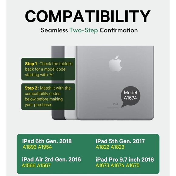 GreenLaw case for iPad 9.7" iPad 6th Gen (2018) iPad 5th Gen (2017) iPad - Picture 5 of 8